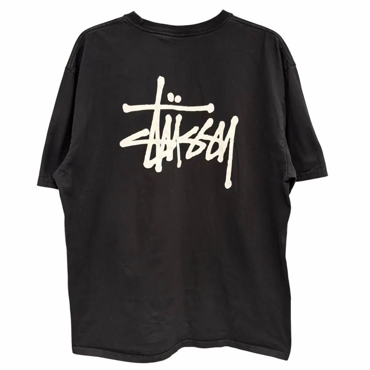 STUSSY ベーシック BIG ロゴ ブラック 半袖 Tシャツ XL