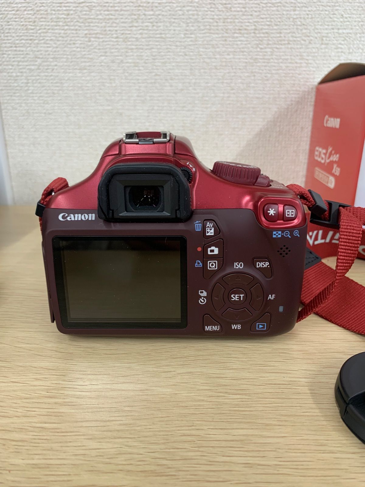 ジャンク品】Canon EOS Kiss X50 レッド レンズキット【カメラ1】【5