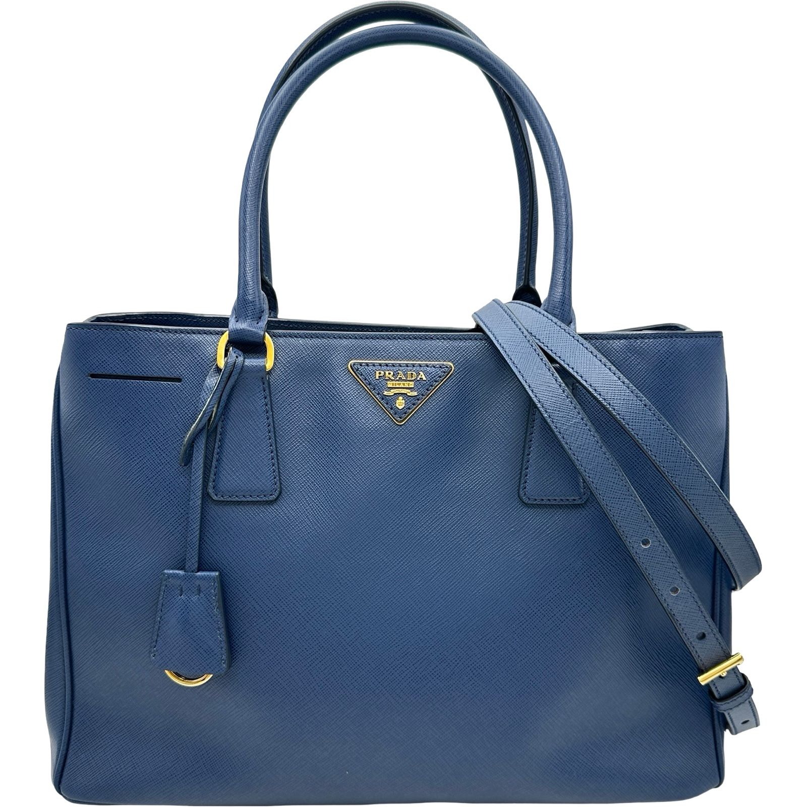 プラダ PRADA ガレリア2WAYハンドバッグ BN2274 ネイビー サフィアーノ レディース ハンドバッグ