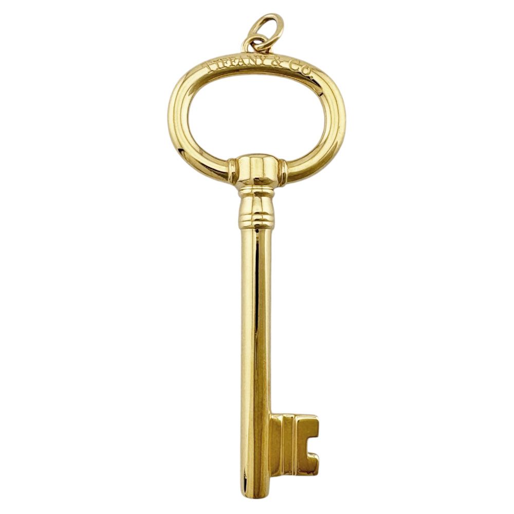 ティファニー オーバルキー ペンダントトップ 18金 K18イエローゴールド レディース TIFFANY&Co. 中古 ティファニー