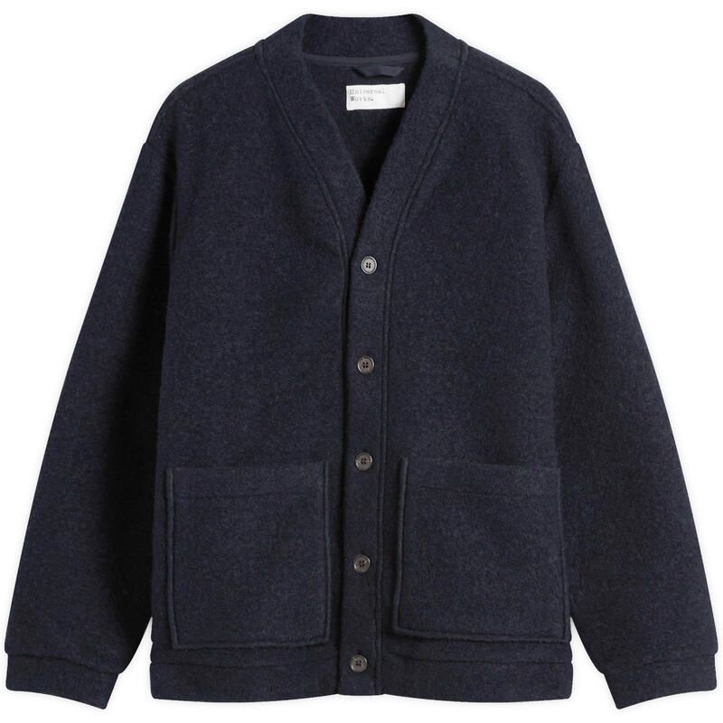 ユニバーサルワークス メンズ アウター カーディガン ウール フリース Universal Works Presented by END Wool Fleece Adv Cardiganavy ネイビー