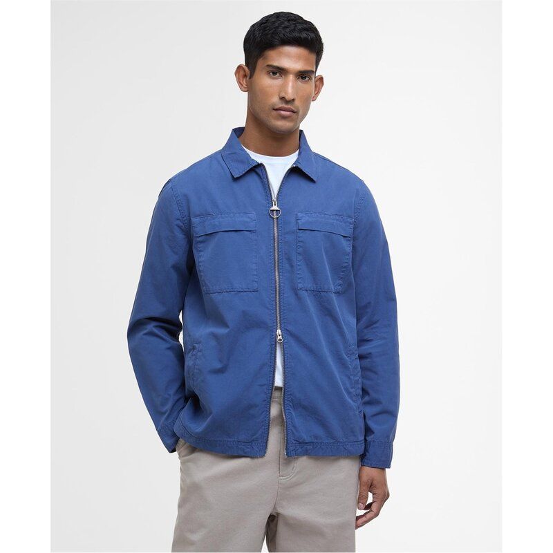 バブアー メンズ トップス シャツ Barbour Glendale Overshirt Oceana BU74