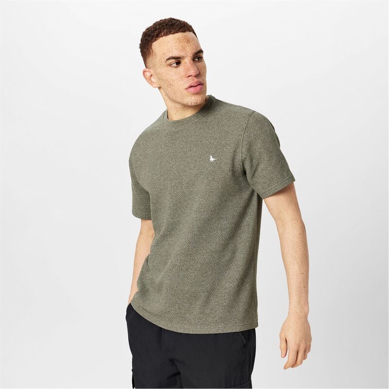 ジャック ウィルス メンズ トップス Tシャツ Jack Wills Bubble Txture Tee Sn53 Smokey Olive オリーブ