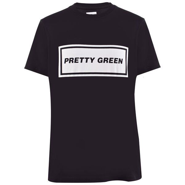 プレティグリーン メンズ トップス Tシャツ Pretty Green Icon Text Sn99 Black ブラック