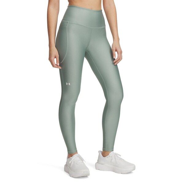 アンダーアーマー レディース ボトムス ハーフパンツ・ショーツ レギンス Under Armour Armour HeatGearR NoSlip Waistband FullLength Leggings Womens Silica GrnWht
