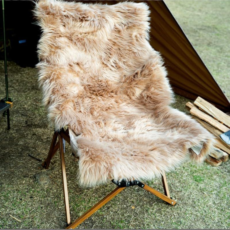 SWAG GEAR フェイクムートンラグ ムートンマット ふんわり柔らか 人工ウールマット長毛 絨毯 60×120cm アウトドアも快適に！