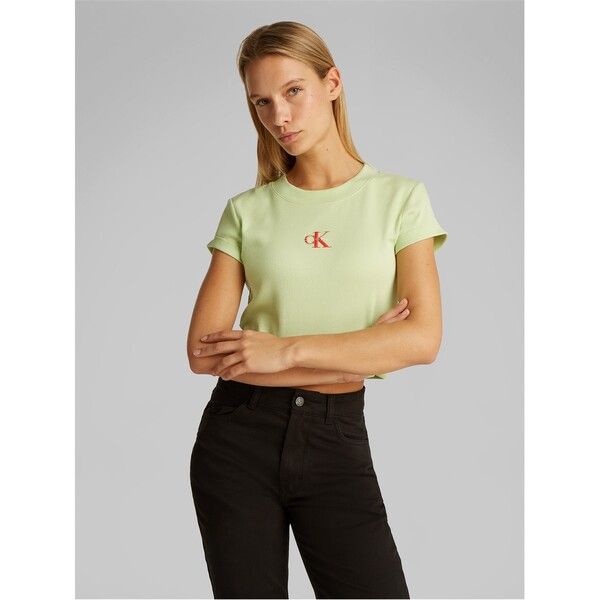 カルバンクライン レディース トップス シャツ Tシャツ Calvin Klein Jeans MONOGRAM BABY TEE Butterfly 6,915円