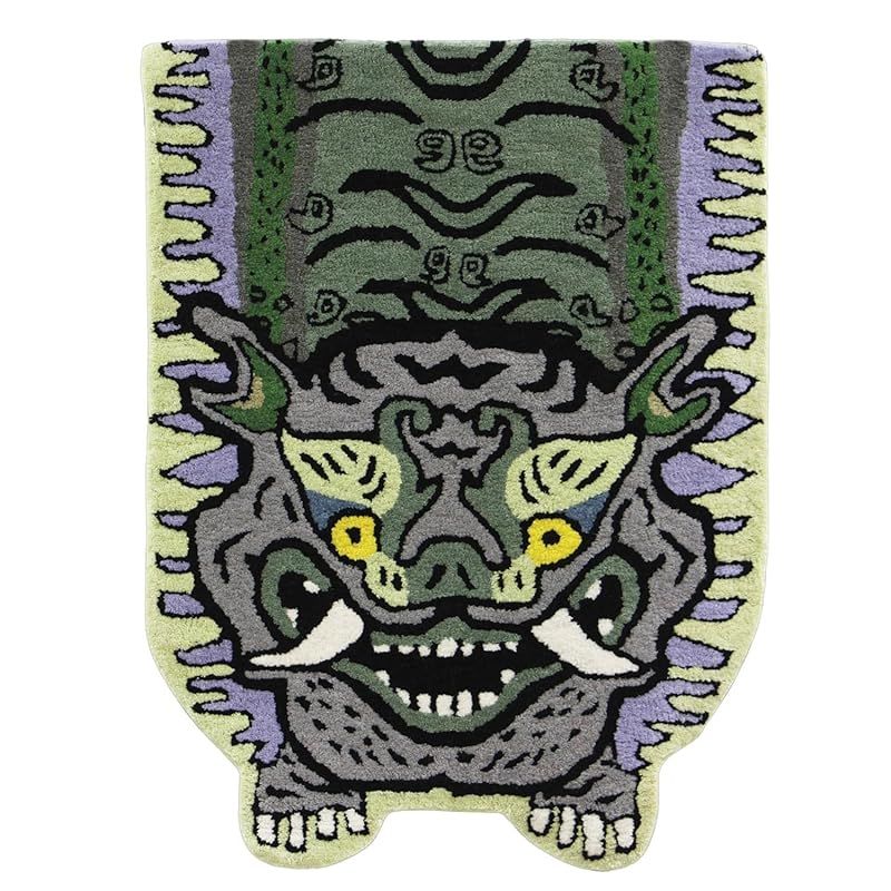 チベタンタイガーラグ TIBETAN TIGER RUG H2-75 W70×D50cm (グレー)