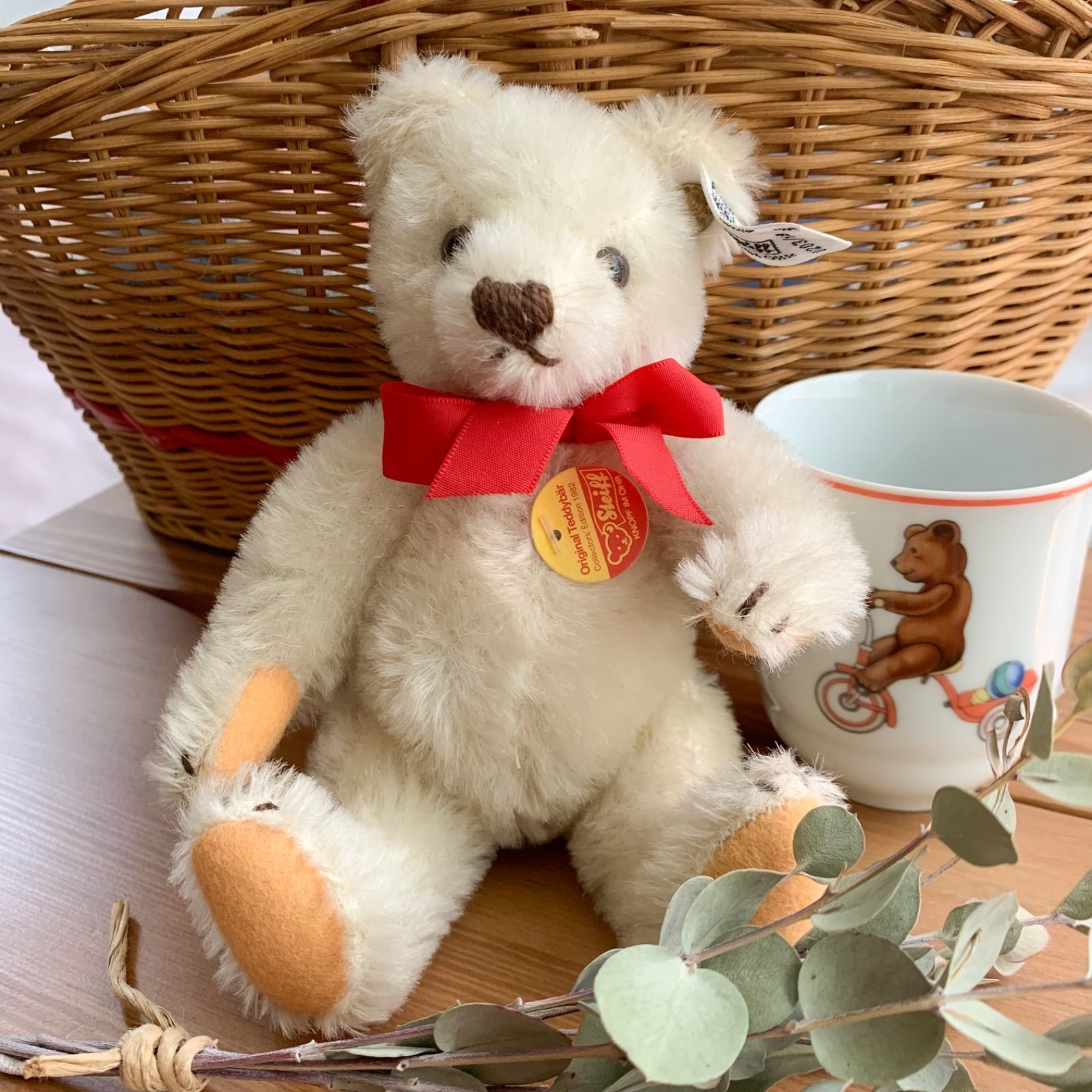 シュタイフ テディベア ホワイト ヴィンテージ Steiff シュタイフ