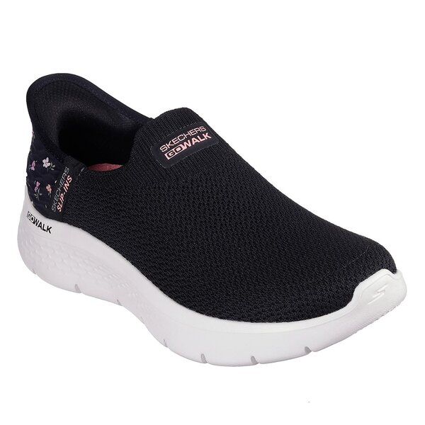 スケッチャーズ レディース シューズ スニーカー Skechers Go Walk Flex Sunset Rose Slip On Runners Womens BlkPink Floral ピンク