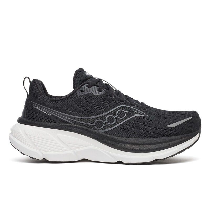 サッカニー メンズ シューズ スニーカー Saucony Hurricane 25 Road Running Shoes Mens BlackWhite ホワイト