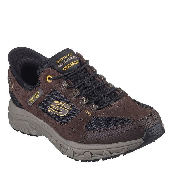 スケッチャーズ メンズ シューズ スニーカー Skechers Oak Canyon Slip On Runners Mens Brown ブラウン
