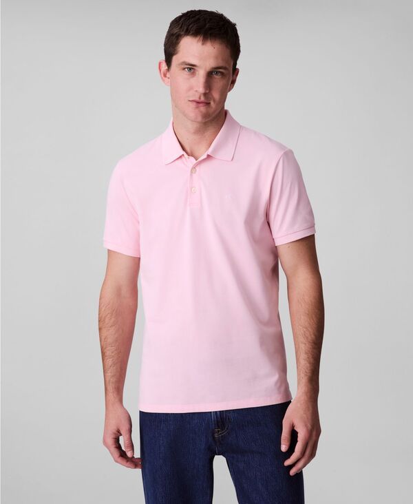 カルバンクライン メンズ トップス シャツ ポロシャツ コットン ロゴ Calvin Klein Mens RegularFit Smooth Cotton Monogram Logo Polo Shirt Rose Shadow