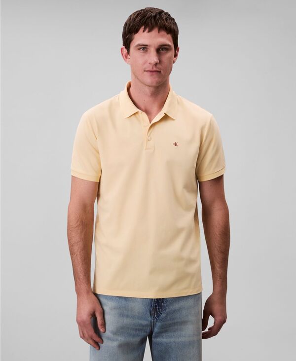 カルバンクライン メンズ トップス シャツ ポロシャツ コットン ロゴ Calvin Klein Mens RegularFit Smooth Cotton Monogram Logo Polo Shirt Sunlight