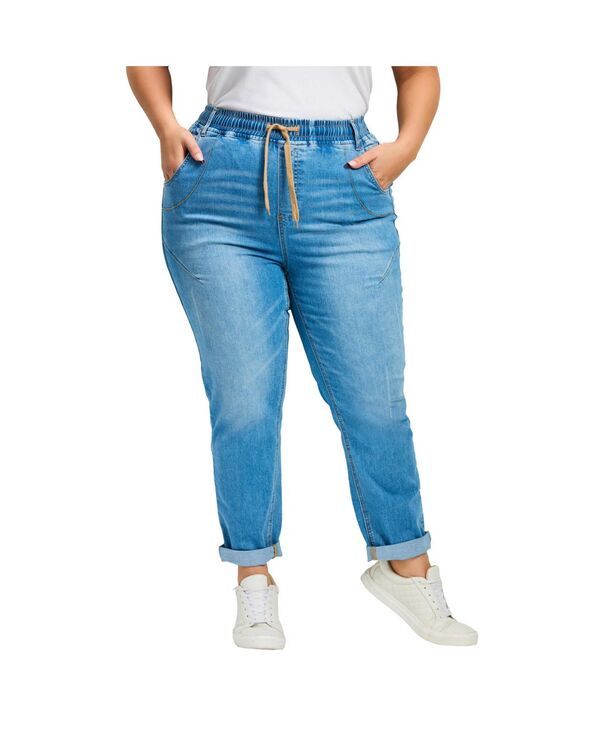 アベニュー レディース ボトムス カジュアルパンツ デニム AVENUE Womens Taliah Denim Jogger Light wash デニム