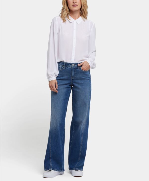エヌワイディージェイ レディース ボトムス デニムパンツ ワイドレッグ プチ ジーンズ NYDJ Petite Teresa Wide Leg Contoured Seam Jeans Romantic Indigo インディゴ