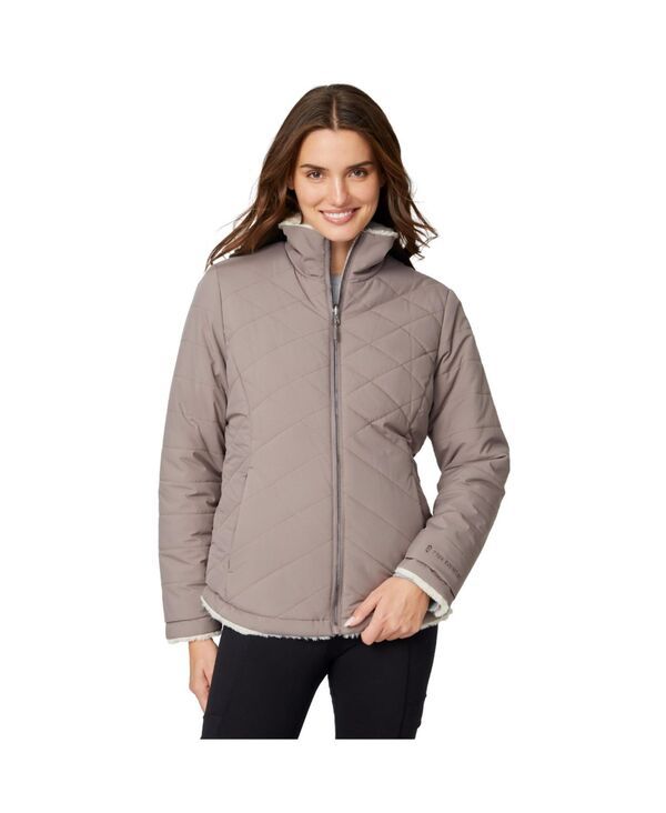 フリー カントリー レディース アウター ジャケット・ブルゾン キルティング ジャケット Free Country Womens Cirrus Quilted Reversible Jacket Mocha モカ