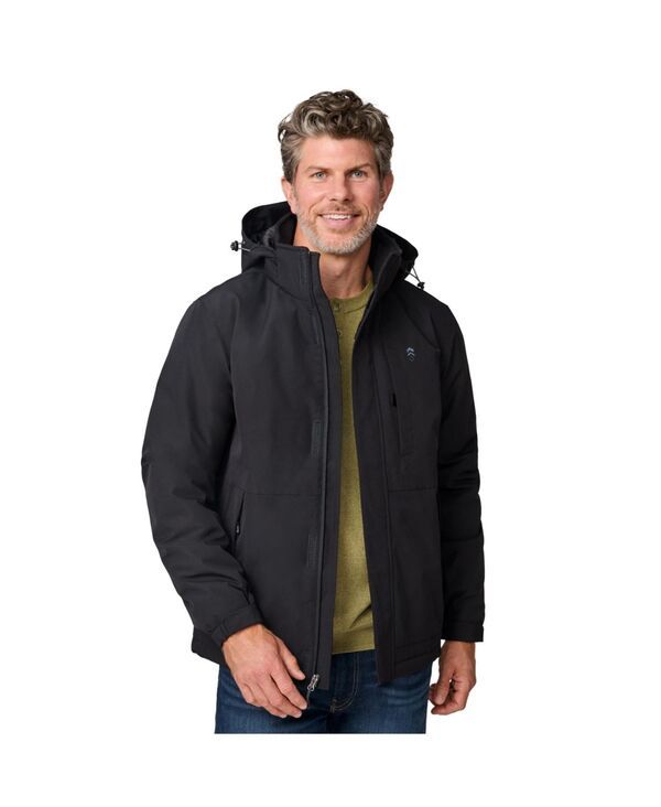フリー カントリー メンズ アウター ジャケット・ブルゾン ジャケット Free Country Mens Denali Mid Weight Jacket Jet black ブラック