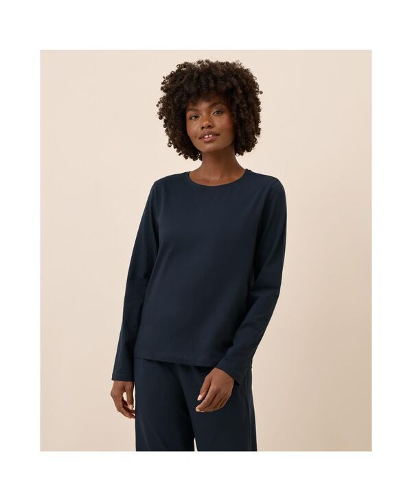 パクト レディース アンダーウェア ナイトウェア シャツ Pact Womens Cool Stretch Relaxed Sleep Shirt Midnight blue ブルー