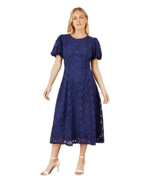 ユミキム レディース トップス ワンピース ミディ レース Yumi Womens Lace Midi Skater Dress Navy ネイビー