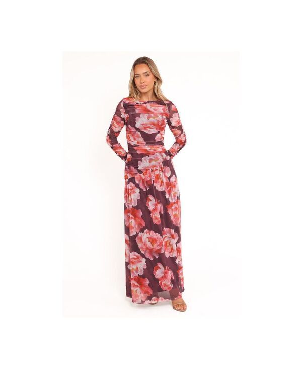 Petal and Pup レディース トップス ワンピース マキシワンピース マキシ Petal and Pup Womens Calypso Long Sleeve Maxi Dress Burgundy Peony Red レッド