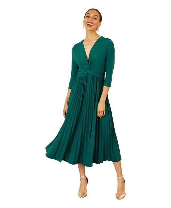 ユミキム レディース トップス ワンピース ミディワンピース ミディ ジャージー Yumi Jersey Knot Waist Midi Dress Green グリーン