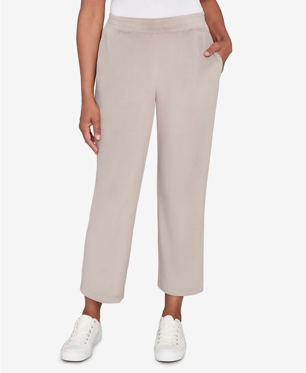 アルフレッド ダナー レディース ボトムス カジュアルパンツ プチ パンツ ニット Alfred Dunner Petite Calm Luxe Double Knit Average Length Pants Slate スレート