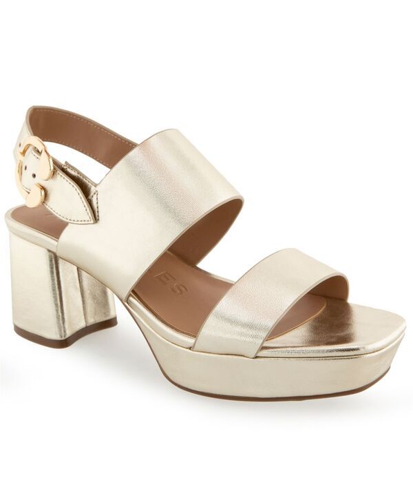 エアロソールズ レディース シューズ サンダル プラットフォーム Aerosoles Womens Prym Platform Sandal Soft gold metallic nappa leather ゴールド