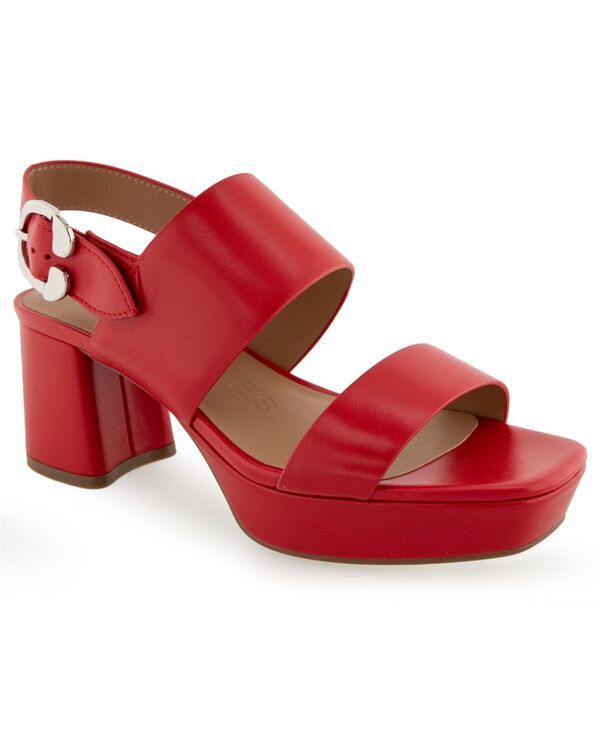 エアロソールズ レディース シューズ サンダル プラットフォーム Aerosoles Womens Prym Platform Sandal Racing red calf leather レッド