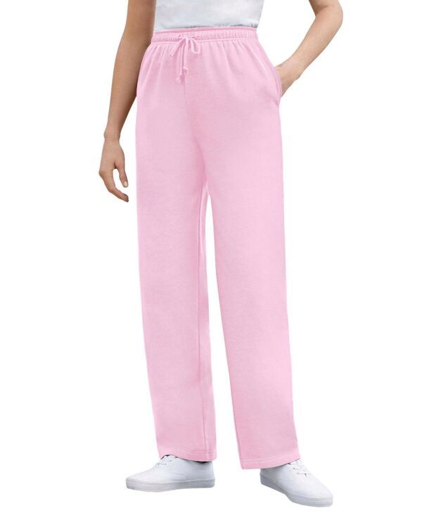 ウーマン ウィズイン レディース ボトムス カジュアルパンツ パンツ スウェットパンツ フリース Woman Within Womens Within BetterFleece PullOn Drawstring Sweatpants Pink ピンク