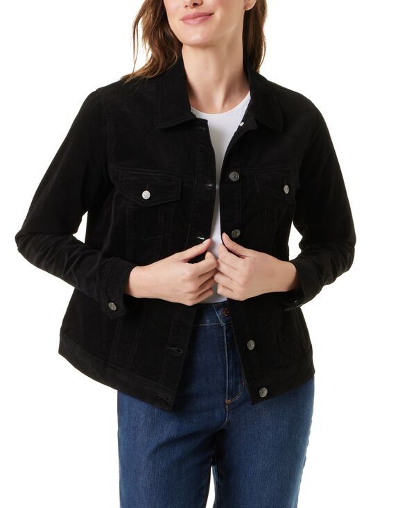 グロリアバンデービルト レディース アウター ジャケット・ブルゾン 長袖 ジャケット Gloria Vanderbilt Womens Amanda SlimFit LongSleeve Jacket Black ブラック