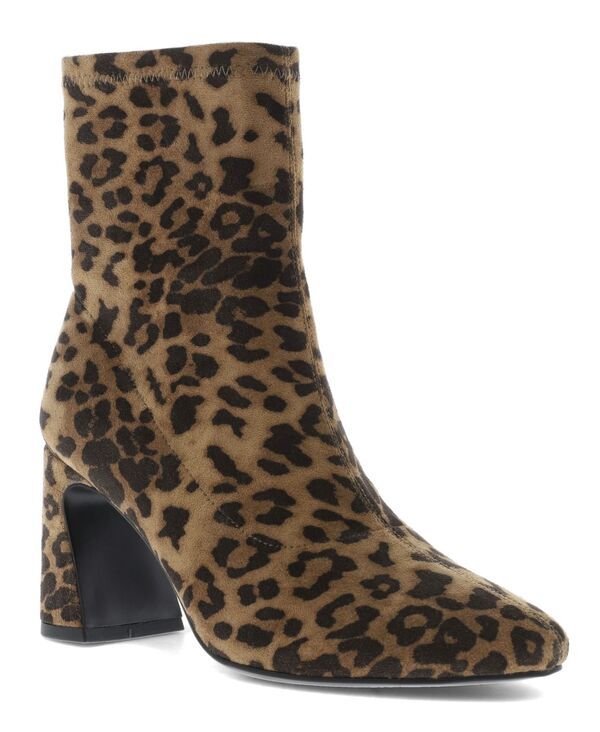 ミア レディース シューズ ブーツ・レインブーツ ヒール MIA Womens Thiva Block Heel Pointed Toe Dress Booties Leopard Print アニマル