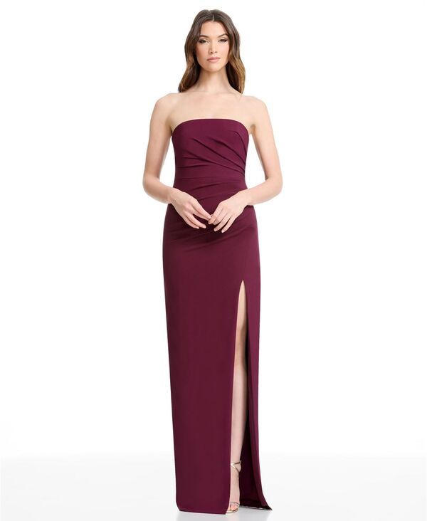 ドレスザポプレーション レディース トップス ワンピース ストラップレス Dress the Population Womens Jasmine Strapless Dress Dark Cherry