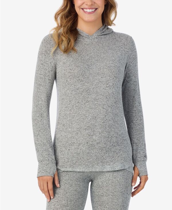 クドルドッズ レディース トップス シャツ プチ パーカー Cuddl Duds Petite Long Sleeve Tunic Hoodie Gray heather グレー