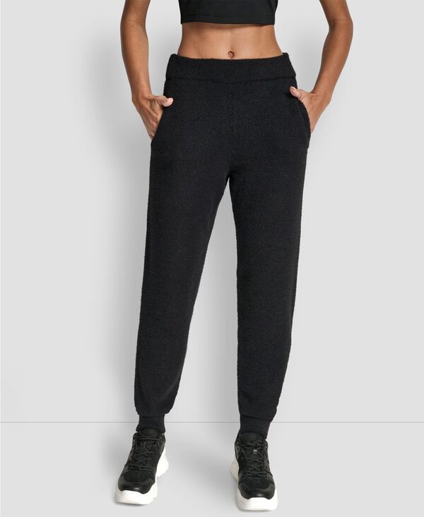ダナ キャラン ニューヨーク レディース ボトムス カジュアルパンツ DKNY Womens Feather Yarn Tonal Jogger Black ブラック