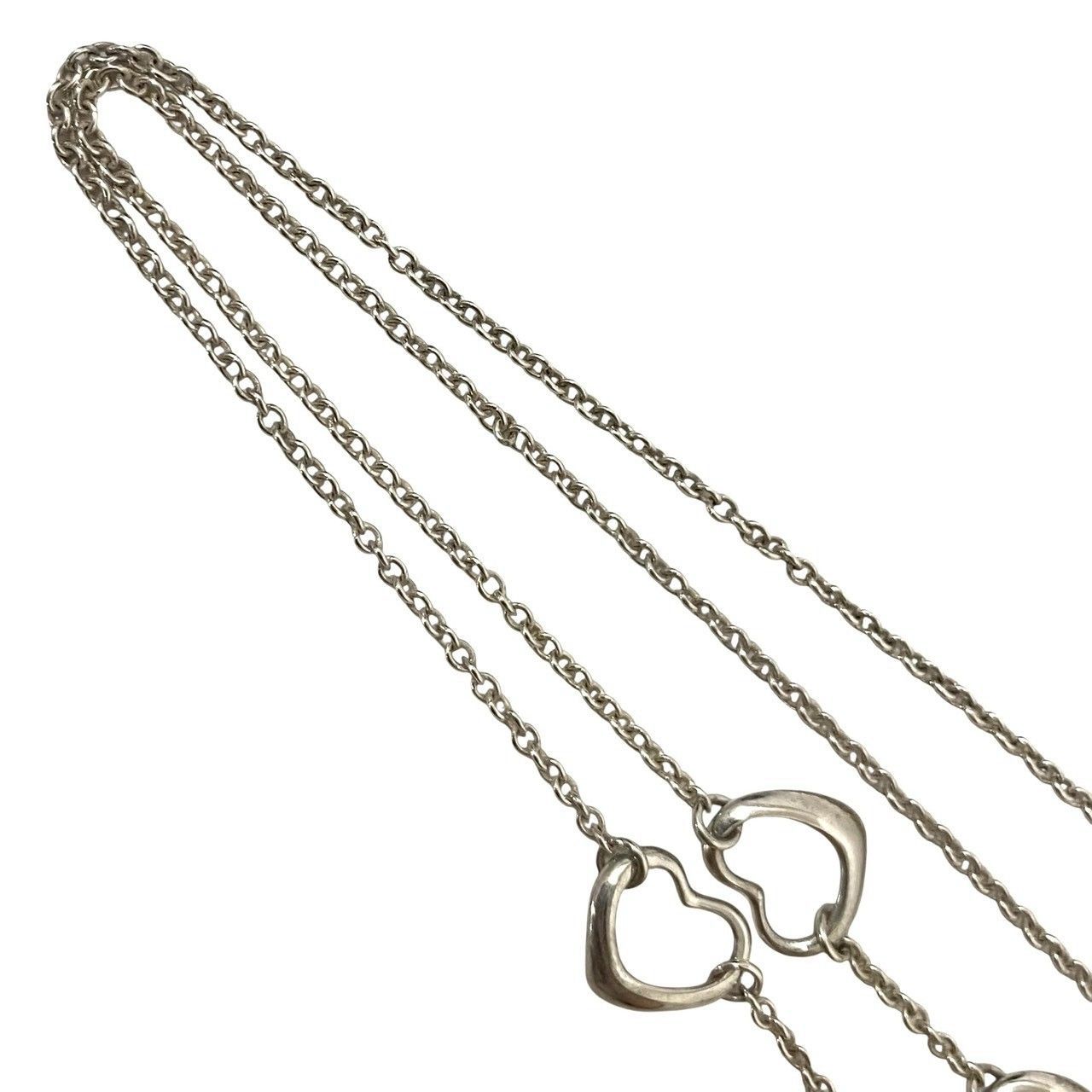 TIFFANY&Co.】5モチーフ オープンハート ネックレス ELSA PERETTI