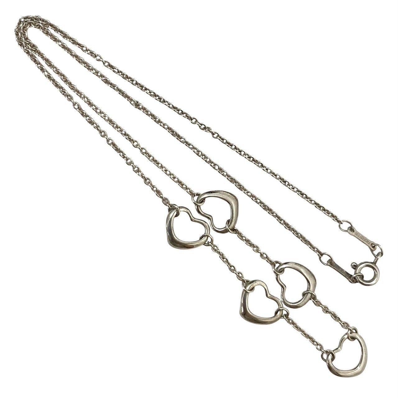 TIFFANY&Co.】5モチーフ オープンハート ネックレス ELSA PERETTI