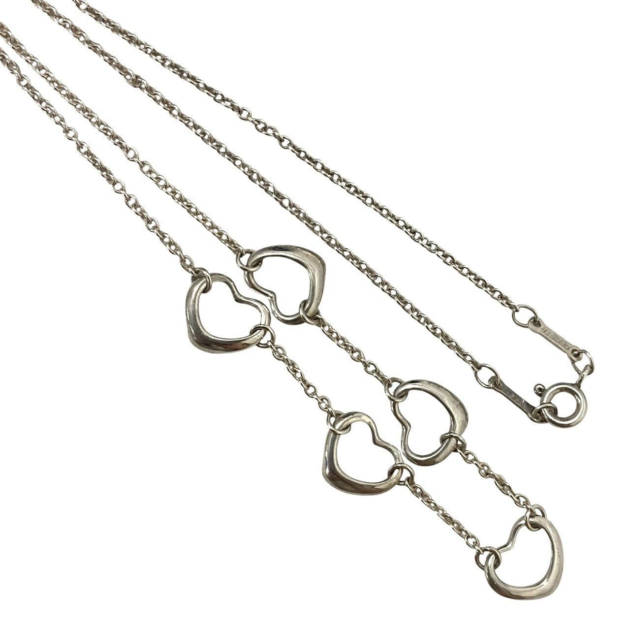 TIFFANY&Co.】5モチーフ オープンハート ネックレス ELSA PERETTI 