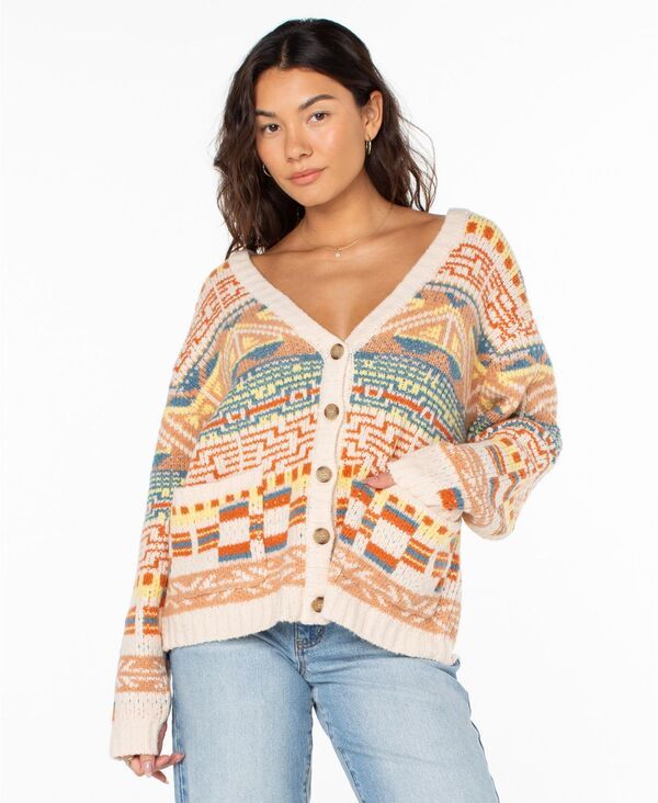 ロキシー レディース アウター ニット・セーター セーター カーディガン Roxy Womens Tamarindo Cardigan Sweater Parchment Tamarindo Cardigan