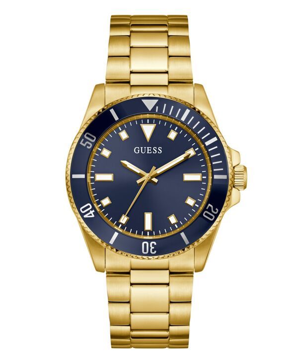 ゲス メンズ アクセサリー 腕時計 GUESS Mens Gold Tone Analog Watch 41mm Gold Tone ゴールド