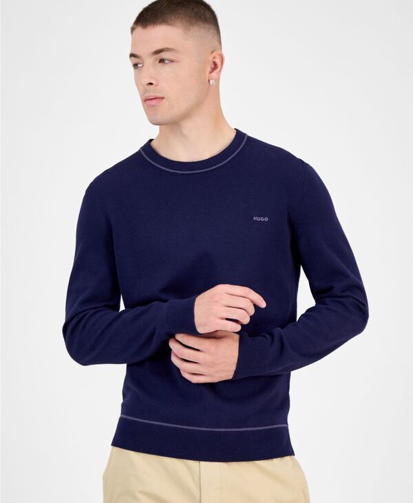 ヒューゴボス メンズ アウター ニット・セーター クルーネック セーター 長袖 Hugo Boss Mens San Cassius LongSleeve Crewneck Sweater Navy ネイビー