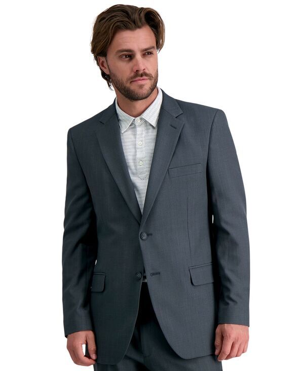 ハガー メンズ アウター ジャケット・ブルゾン ジャケット Haggar Men s Travel Performance Tailored Fit Suit Separates Jacket Dark Gray Heather グレー