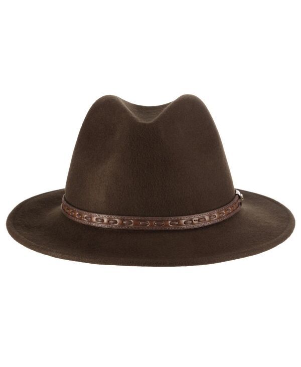 スカラ メンズ アクセサリー 帽子 Scala Mens Crush Felt Safari Hat Olive オリーブ