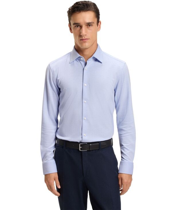 ヒューゴボス メンズ トップス シャツ コットン Hugo Boss Mens Cotton Blend SlimFit Dress Shirt Open Blue ブルー