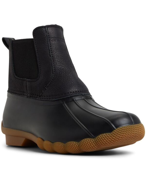スペリー レディース シューズ ブーツ・レインブーツ チェルシー アンクル ブーツ Sperry Womens Saltwater Chelsea Duck Ankle Boots Mix mat black ブラック