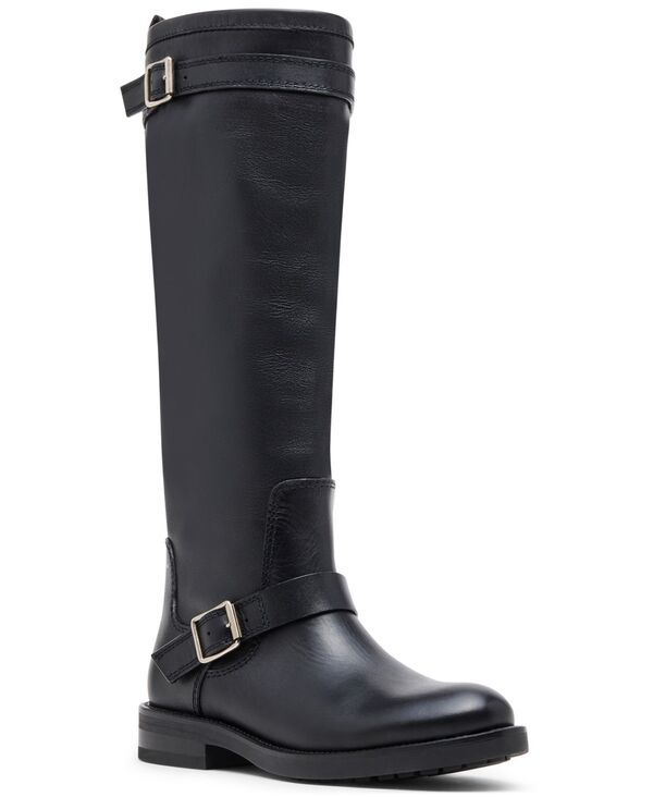 スティーブ マデン レディース シューズ ブーツ・レインブーツ Steve Madden Womens Sady Knee High Riding Boots Black Leather ブラック