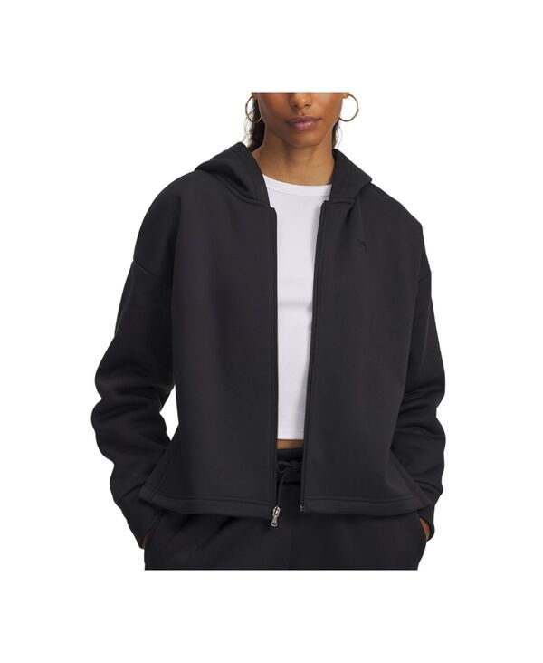 アンダーアーマー レディース アウター パーカー・スウェット スウェット シャツ フリース Under Armour Womens Armour Fleece ZipFront Hooded Sweatshirt Black ブラック