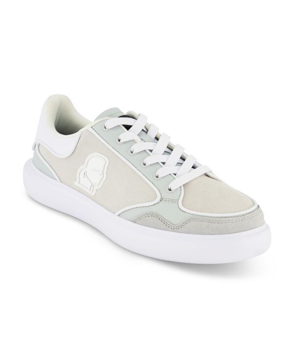 カール ラガーフェルド メンズ シューズ スニーカー レース KARL LAGERFELD PARIS Mens Side Patch Court Lace Up Sneakers Mint ミント