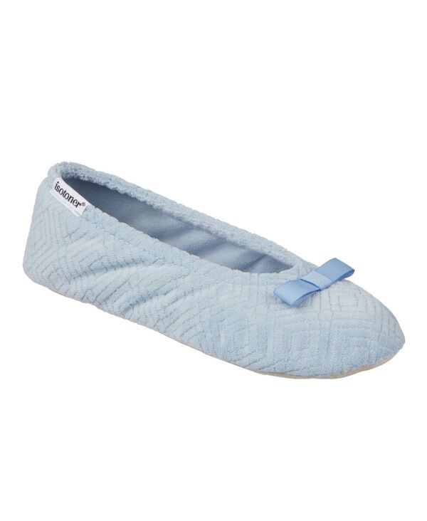 アイソトナー レディース シューズ サンダル パイル Isotoner Signature Womens Gemma Microterry Ballerina Slippers Blue Fog ブルー