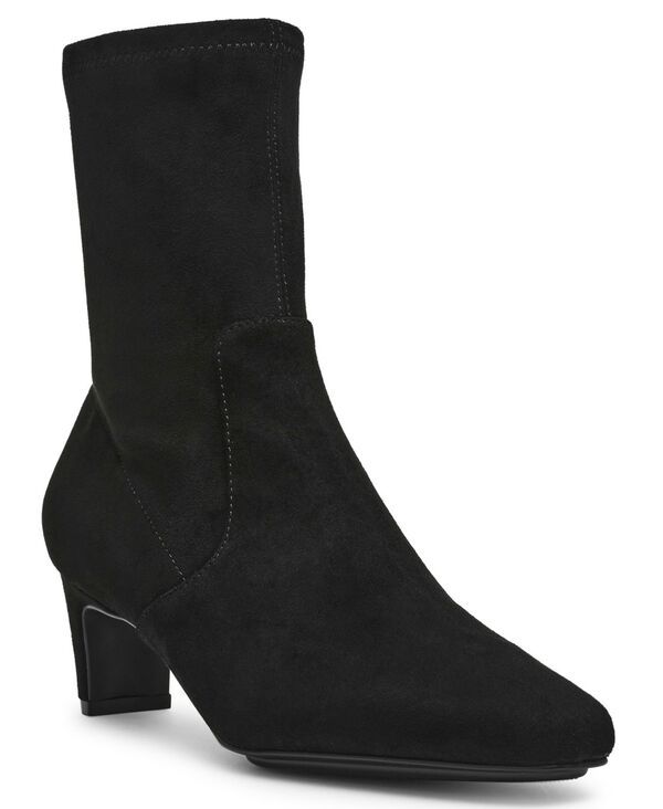 アンクライン レディース シューズ ブーツ・レインブーツ ヒール Anne Klein Womens Iga Kitten Heel Dress Booties Black ブラック